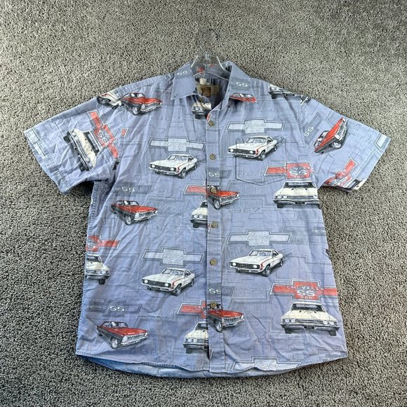 Northern River Other - Chevrolet Shirt Mens Large Chevy Camaro SS Chevelle Muscle Car Button Up FLAW